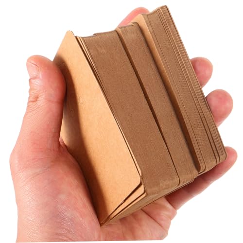 LOLIPPYY 100 Stück Schlüsselanhänger Karten Kraftpapier Robuste Verpackungskarten für Schmuck Vielseitige Keyring Display Karten für Ausstellungen von LOLIPPYY
