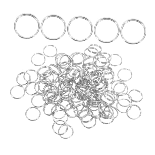 LOLIPPYY 100 Stück Schlüsselring Außendurchmesser Spaltbare Ringe für Bastelprojekte und DIY Schmuckherstellung von LOLIPPYY