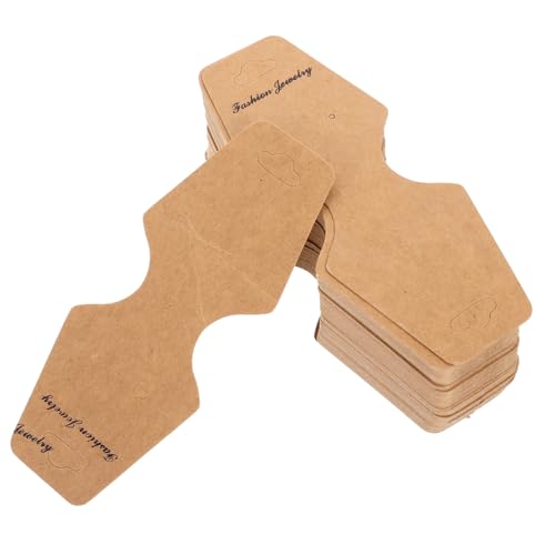 LOLIPPYY 100 Stück Schmuck Verpackungskarten Kraftpapier Halsketten Faltkarten Armband Display Karten Schmuckpräsentation DIY Ohrring Karten Verpackung von LOLIPPYY