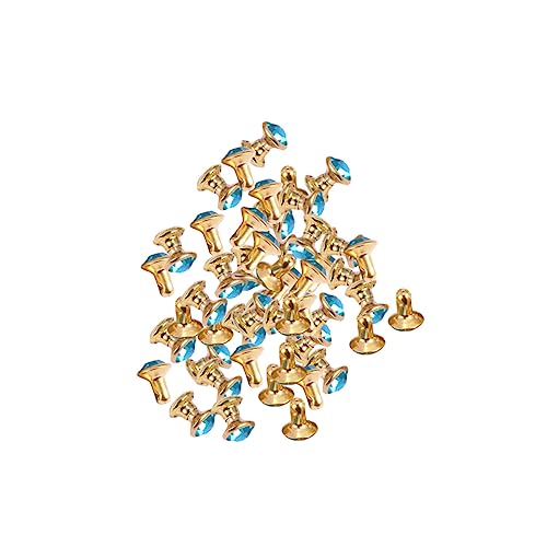 LOLIPPYY 100 Stück Schmuckkunstdesign Strass gems jewel Schmuckzubehör rhinestones Handgemachte Schmuckstücke machen Strasssteine Blau Nähzubehör für Kleidung bunter Diamantschmuck von LOLIPPYY