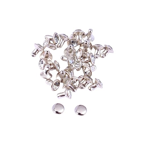 LOLIPPYY 100 Stück Schmuckkunstdesign Strass rhinestones Schmuckzubehör bunter Diamantschmuck Silber Kristalle aufnähen Buntes Schmuck Nähzubehör für Kleidung Weiß von LOLIPPYY