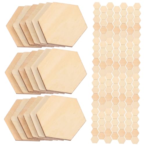 LOLIPPYY 100 Stück Sechseckige Buchenholzornamente Glatte Holzstücke für DIY Bastelprojekte Langlebige Holzverzierungen Dekoration für Hochzeit Geburtstag Weihnachten LOLIPPYY 100 Stück Sechseckige Buchenholzornamente Glatte Holzstücke für DIY Bastelprojekte Langlebige Holzverzierungen Dekoration für Hochzeit Geburtstag Weihnachten von LOLIPPYY