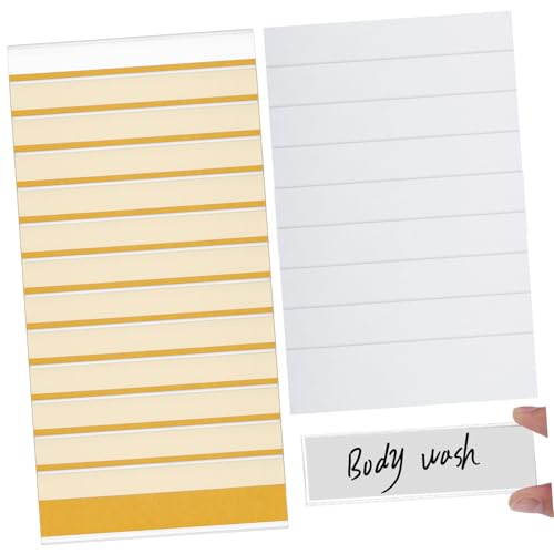 LOLIPPYY 100 Stück Selbstkleber Etikett Rack Wiederverwendbar Klebrig Schublade Inhaber Veranstalter Organisieren Regalanhänger Für Drahtregale Name Organisation Drahtregalbezeichnungen Pvc von LOLIPPYY