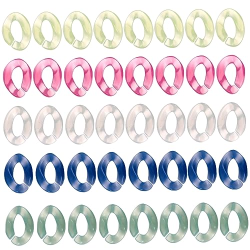 LOLIPPYY 100 Stück Teiliges Bunte Acryl Kettenverbinder Ohrring Haarschmuck Zubehör DIY Schmuckzubehör für Taschenketten Armbänder in Candy farben LOLIPPYY 100 Stück Teiliges Bunte Acryl Kettenverbinder Ohrring Haarschmuck Zubehör DIY Schmuckzubehör für Taschenketten Armbänder in Candy farben von LOLIPPYY