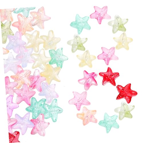 LOLIPPYY 100 Stück Teiliges DIY Schmuck Perlen Bunte Sternform Glasperlen für Armbänder Halsketten Basteln Langlebig Glatt für Kreative Schmuckherstellung LOLIPPYY 100 Stück Teiliges DIY Schmuck Perlen Bunte Sternform Glasperlen für Armbänder Halsketten Basteln Langlebig Glatt für Kreative Schmuckherstellung von LOLIPPYY