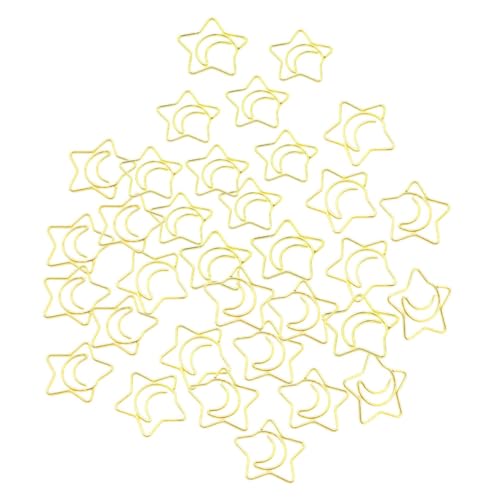 LOLIPPYY 100 Stück Teiliges Metall Büroklammern Sternform Kleine Klammern für Markierung Papierclips Bastelklammern Goldfarben Praktisch Langlebig für Büro und DIY LOLIPPYY 100 Stück Teiliges Metall Büroklammern Sternform Kleine Klammern für Markierung Papierclips Bastelklammern Goldfarben Praktisch Langlebig für Büro und DIY von LOLIPPYY
