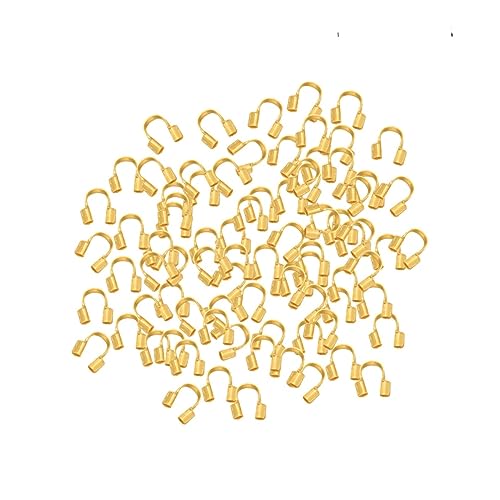 LOLIPPYY 100 Stück U Förmige Drahtschutzschläuche Kupfer für DIY Schmuckherstellung für und Armbänder Schutz für Schmuckdraht und Kreative Projekte Gold LOLIPPYY 100 Stück U Förmige Drahtschutzschläuche Kupfer für DIY Schmuckherstellung für und Armbänder Schutz für Schmuckdraht und Kreative Projekte Gold von LOLIPPYY