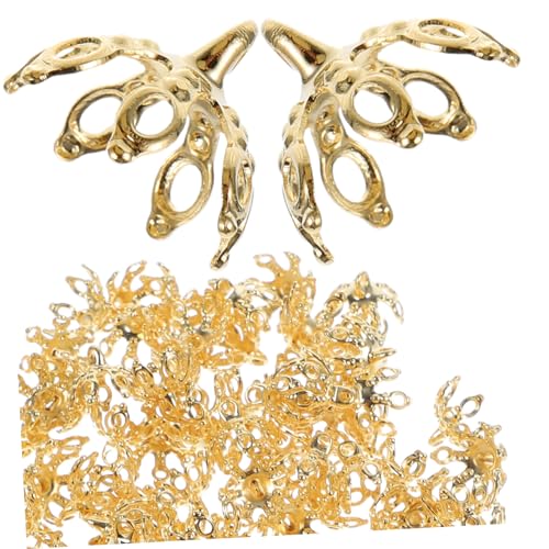 LOLIPPYY 100 Stück Vergoldete Kupfer Perlenkappen Blumen Spacer Beads Caps Endkappen für DIY Schmuckherstellung Armbänder Halsketten Hair Accessories LOLIPPYY 100 Stück Vergoldete Kupfer Perlenkappen Blumen Spacer Beads Caps Endkappen für DIY Schmuckherstellung Armbänder Halsketten Hair Accessories von LOLIPPYY