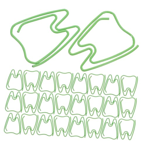LOLIPPYY 100 Stück Zahnförmige Büroklammern Lesezeichen Clips Starker Halt Kreatives Design Grün Für Schule Büro Dokumentenorganisation LOLIPPYY 100 Stück Zahnförmige Büroklammern Lesezeichen Clips Starker Halt Kreatives Design Grün Für Schule Büro Dokumentenorganisation von LOLIPPYY
