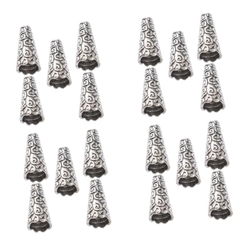 LOLIPPYY 100 Stück Zinklegierung Bead Caps für DIY Schmuckherstellung Filigrane Perlenkappen Dekorative Schmuckzubehör für Armbänder Halsketten Ohrringe und Anhänger Antikes Silber LOLIPPYY 100 Stück Zinklegierung Bead Caps für DIY Schmuckherstellung Filigrane Perlenkappen Dekorative Schmuckzubehör für Armbänder Halsketten Ohrringe und Anhänger Antikes Silber von LOLIPPYY