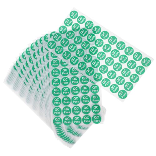 LOLIPPYY 1000 Stück Qc Passed Aufkleber Rund Selbstklebend Qualitätstest Etiketten für Lager und Produktprüfung Praktische Klebepunkte für Qualitätskontrolle und Warenkennzeichnung von LOLIPPYY