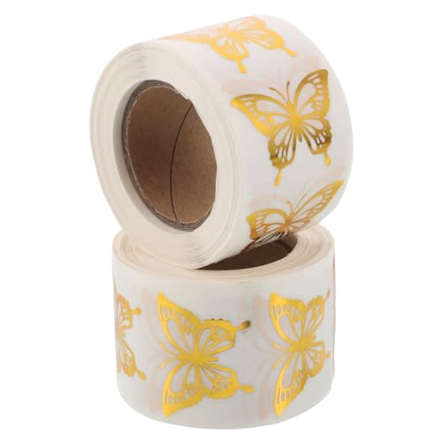 LOLIPPYY 1000 Stück Teiliges Goldfolie Selbstklebend für Umschläge Geschenkverpackungen Partydekorationen mit Starkem Halt und Romantischem Design von LOLIPPYY
