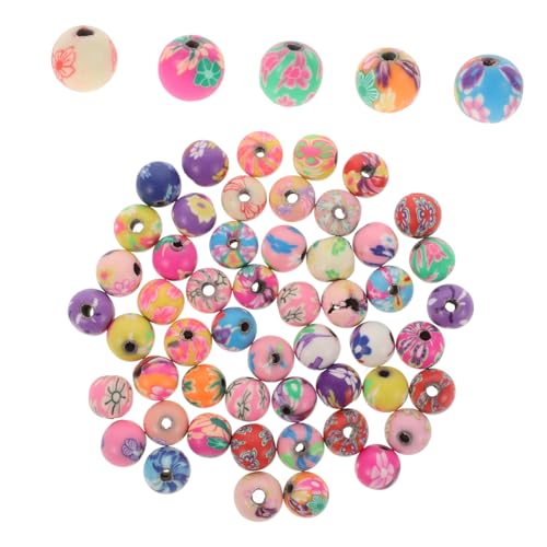 LOLIPPYY 100Stücke DIY Bastelperlen Polymer Lose Perlen Zufälligen Farben für Armband und Halskettenherstellung für Handwerksprojekte und Schmuckdesign von LOLIPPYY