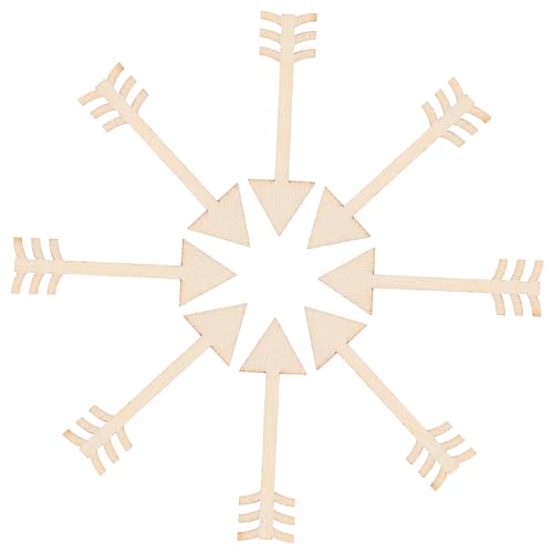 LOLIPPYY 100Stücke Holz Pfeilplatten Bastelbedarf Unbehandelte Holzscheiben für DIY Dekorationen Lange Holzstücke Gestalten Projekte und von LOLIPPYY