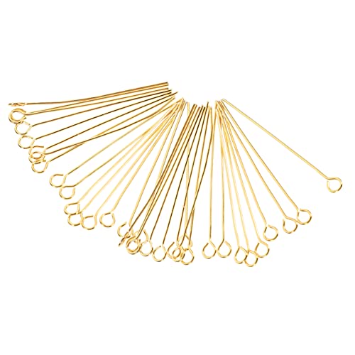 LOLIPPYY 100Stücke Kopfstifte für Schmuckherstellung DIY Ohrringstifte Lange Pins Langlebig und Rostfrei für Armbänder und Schmuckzubehör von LOLIPPYY