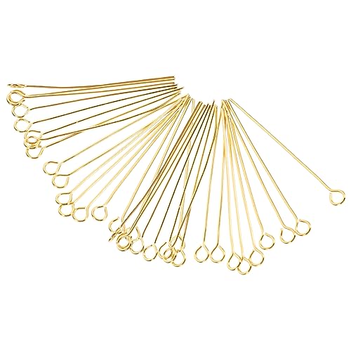 LOLIPPYY 100Stücke Metallschmuckstifte Nadel für DIY Ohrringe und Armbänder für Bastelprojekte und Schmuckherstellung Leicht und Langlebig von LOLIPPYY