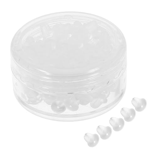 LOLIPPYY 100Stücke Silikon Ohrring Verschlüsse Transparente Ohrring Stopper für Ohrstecker Hypoallergen Leicht und Tragbar für Verschiedene Ohrringtypen Ersatzteile von LOLIPPYY