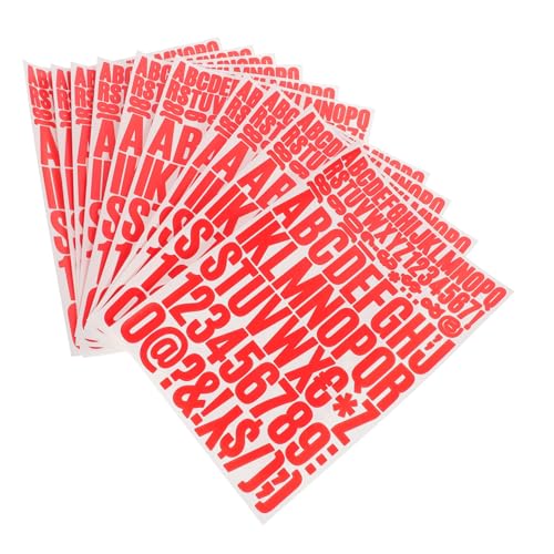 LOLIPPYY 10Blätter Selbstklebende Buchstaben und Zahlenaufkleber Wasserdichte DIY Beschriftungsaufkleber für Dekoration Vinyl Aufkleber für Briefkästen Handbücher von LOLIPPYY