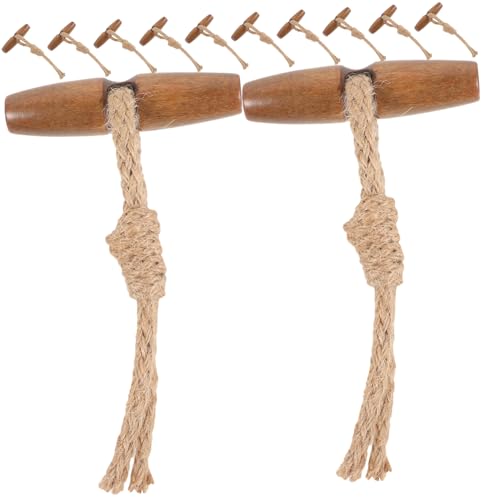 LOLIPPYY 10Paare Holz Hornknebelknöpfe für Mäntel und Jacken Langlebige Baumwollseil und Harzmaterialien für DIY Projekte Vintage Design für Kreative Kleidung von LOLIPPYY