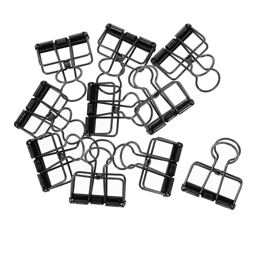 LOLIPPYY 10Stücke Binder Clips aus Metall Robuste Büroklammern zur Organisation von Dokumenten Vielseitige Papierklemmen für Bürobedarf und Aktenverwaltung für Zuhause Büro von LOLIPPYY