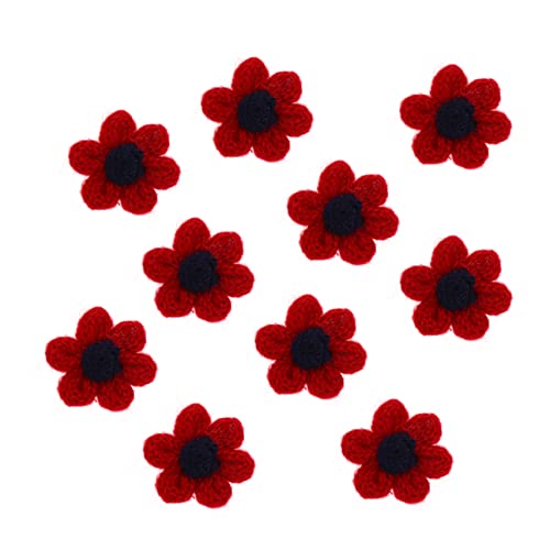 LOLIPPYY 10Stücke DIY Häkelblumenapplikationen Hochwertige Dekorationsblumen für Haaraccessoires Kleidung Taschen und Mehr Handgemachte Verzierungen für Projekte von LOLIPPYY