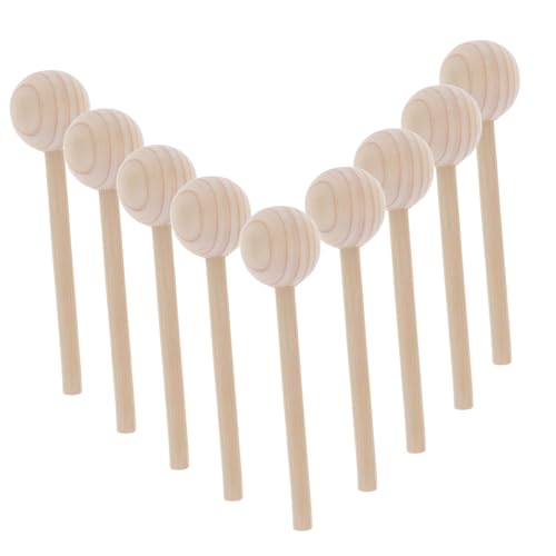 LOLIPPYY 10Stücke DIY Holzperlenstäbchen Kiefernholz Rundstäbe für Bastelarbeiten zur Dekoration für Projekte Vielseitig Einsetzbar Holz DIY Zubehör von LOLIPPYY