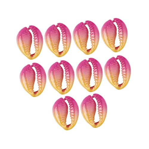 LOLIPPYY 10Stücke DIY Muschelanhänger Rosa Gelb für Schmuckdesign Ohrentropfen und Armbänder ohne Natürliche Muscheln für Frauen und Freundinnen von LOLIPPYY