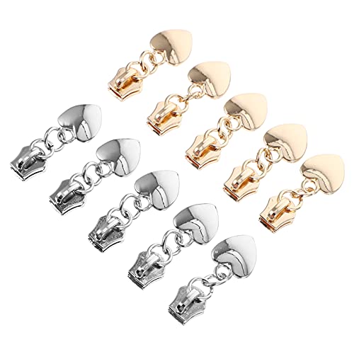 LOLIPPYY 10Stücke Metall Herz Reißverschluss Slider für Taschen und DIY Projekte Reißverschlussabzieher Hellgold für Rucksäcke Sporttaschen und Kleidung LOLIPPYY 10Stücke Metall Herz Reißverschluss Slider für Taschen und DIY Projekte Reißverschlussabzieher Hellgold für Rucksäcke Sporttaschen und Kleidung von LOLIPPYY