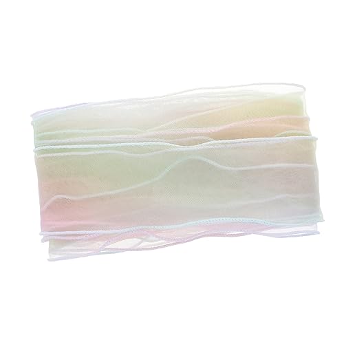 LOLIPPYY 10Stücke Rainbow Tüllband DIY Geschenkverpackung Dekoband für Blumenstrauß und Bastelprojekte Farbverlauf Hochwertiges Langlebiges Dekorationsmaterial von LOLIPPYY