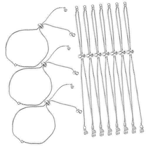 LOLIPPYY 10Stücke Verstellbares Teiliges Armband mit Eleganter Glatter Oberfläche für DIY Schmuckgestaltung für Anhänger Kombinationen und Individuellen von LOLIPPYY