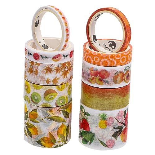 LOLIPPYY 10Stücke Washi Tape Dekoratives Klebeband für DIY Handwerk Scrapbooking Journaling Geschenkverpackung Umweltfreundliches Material Einfache Anwendung von LOLIPPYY