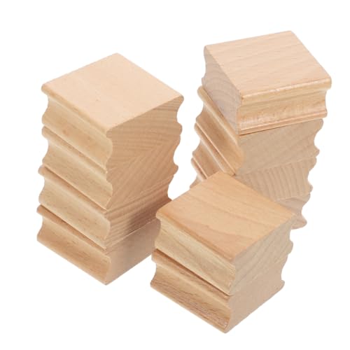 LOLIPPYY 10pcs Leere Schnitzholz -holzstempel Für DIY -handwerkskrapfen Für Handbuchstempel Seal Stempel Blankschnitze Verwenden Holzstamper von LOLIPPYY