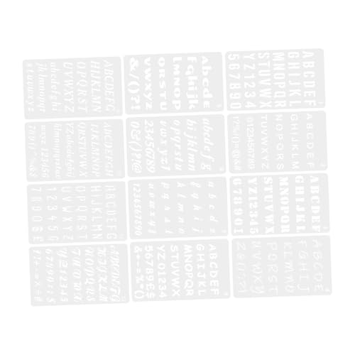 LOLIPPYY 12 Blatt Teiliges Buchstaben Schablonen aus Robustem Kunststoff Leichte Wiederverwendbare Malvorlagen für DIY Bastelprojekte Scrapbooking Journaling und Heimdekoration für Schule LOLIPPYY 12 Blatt Teiliges Buchstaben Schablonen aus Robustem Kunststoff Leichte Wiederverwendbare Malvorlagen für DIY Bastelprojekte Scrapbooking Journaling und Heimdekoration für Schule von LOLIPPYY