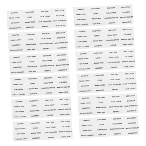 LOLIPPYY 12 Blatt Wasserdichte Transparente Reiseetiketten Kleine Kosmetische Aufkleber zum Beschriften und Organisieren von Shampoo Conditioner und Hautpflegeflaschen LOLIPPYY 12 Blatt Wasserdichte Transparente Reiseetiketten Kleine Kosmetische Aufkleber zum Beschriften und Organisieren von Shampoo Conditioner und Hautpflegeflaschen von LOLIPPYY