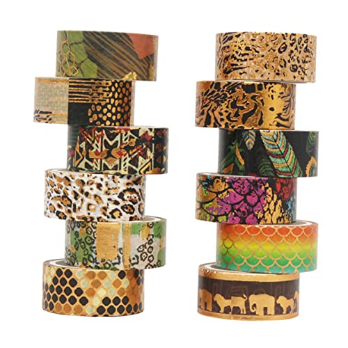 LOLIPPYY 12 Rollen Masking Washi Tape mit Tiermotiven Breit Dekoratives Klebeband für Scrapbooking DIY Bastelprojekte Geschenkverpackung Journale und Partydeko LOLIPPYY 12 Rollen Masking Washi Tape mit Tiermotiven Breit Dekoratives Klebeband für Scrapbooking DIY Bastelprojekte Geschenkverpackung Journale und Partydeko von LOLIPPYY
