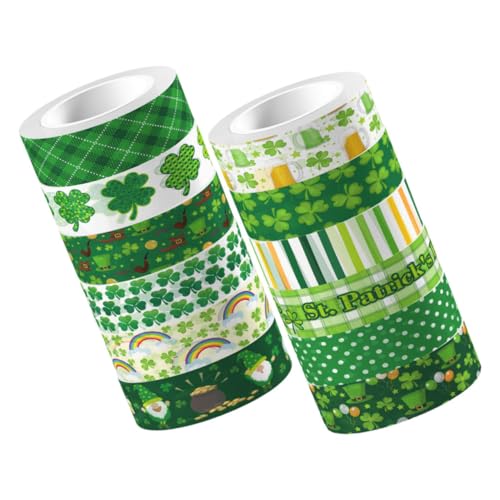 LOLIPPYY 12 Rollen Vintage Washi Tape Dekoratives Klebeband für Scrapbooking DIY Bastelmaterial Farbiges und Transparentes Klebeband mit Vierblättrigem Kleeblatt Motiv Vielseitig LOLIPPYY 12 Rollen Vintage Washi Tape Dekoratives Klebeband für Scrapbooking DIY Bastelmaterial Farbiges und Transparentes Klebeband mit Vierblättrigem Kleeblatt Motiv Vielseitig von LOLIPPYY