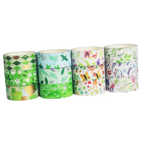 LOLIPPYY 12 Rollen Washi Tapes mit Floralem Muster Dekorative Klebebänder für DIY Scrapbooking Tagebuchgestaltung Geschenkverpackung Geeignet für Bastler Studenten und Kunstliebhaber LOLIPPYY 12 Rollen Washi Tapes mit Floralem Muster Dekorative Klebebänder für DIY Scrapbooking Tagebuchgestaltung Geschenkverpackung Geeignet für Bastler Studenten und Kunstliebhaber von LOLIPPYY