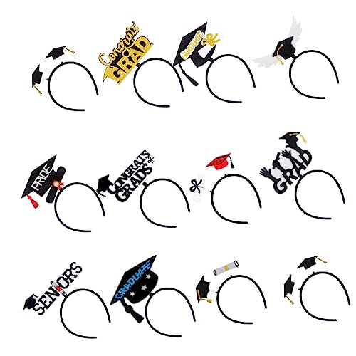 LOLIPPYY 12 Stück Stirnband für die Abschlusssaison Stoff Bands Abschlussfeier Haarreifen Abschlussfeier Kopfschmuck haarschmuck Kopfbedeckung Grad Haarband Plastik LOLIPPYY 12 Stück Stirnband für die Abschlusssaison Stoff Bands Abschlussfeier Haarreifen Abschlussfeier Kopfschmuck haarschmuck Kopfbedeckung Grad Haarband Plastik von LOLIPPYY