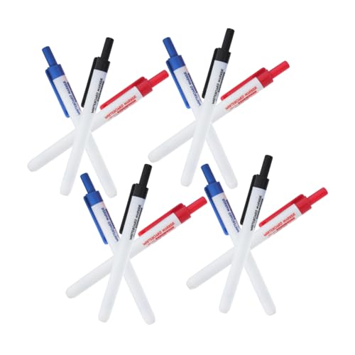 LOLIPPYY 12 Stück Teiliges Abwischbarer Whiteboard Marker Rot Blau Schwarz Je Druckmechanisch Vielseitig Einsetzbar für Schule Büro Zuhause Schnelltrocknend und Lesbar für Whiteboards und LOLIPPYY 12 Stück Teiliges Abwischbarer Whiteboard Marker Rot Blau Schwarz Je Druckmechanisch Vielseitig Einsetzbar für Schule Büro Zuhause Schnelltrocknend und Lesbar für Whiteboards und von LOLIPPYY