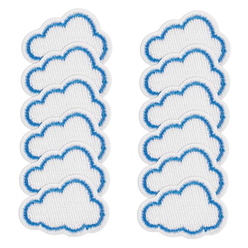 LOLIPPYY 12 Stück Teiliges Bügelflicken Wolkenform Bestickte Applikationen für Jeans Jacken Rucksäcke Hüte DIY Textilien Dekoration Einfache Anwendung Personalisierte Gestaltung LOLIPPYY 12 Stück Teiliges Bügelflicken Wolkenform Bestickte Applikationen für Jeans Jacken Rucksäcke Hüte DIY Textilien Dekoration Einfache Anwendung Personalisierte Gestaltung von LOLIPPYY