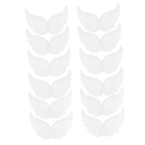LOLIPPYY 12 Stück Teiliges Leuchtende Engelsflügel Halbdurchsichtige DIY Flügeldeko Leichte Party Hochzeitsaccessoires Vielseitig für Kleidung Rucksack und Raumdekoration von LOLIPPYY