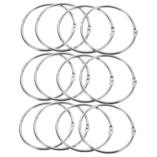 LOLIPPYY 12 Stück Teiliges Metall-binderinge Langlebige Wiederverwendbare Buchringe für Karteikarten Fotos Scrapbooking Lose Praktisches Organizer-zubehör von LOLIPPYY