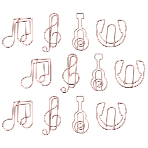 LOLIPPYY 12 Stück Teiliges Metall büroklammern mit Musiknoten und Instrumenten Design Kreative Lesezeichen aus Robustem Metall Praktische Clips für Büro und Schule Stabil und Dekorativ LOLIPPYY 12 Stück Teiliges Metall büroklammern mit Musiknoten und Instrumenten Design Kreative Lesezeichen aus Robustem Metall Praktische Clips für Büro und Schule Stabil und Dekorativ von LOLIPPYY