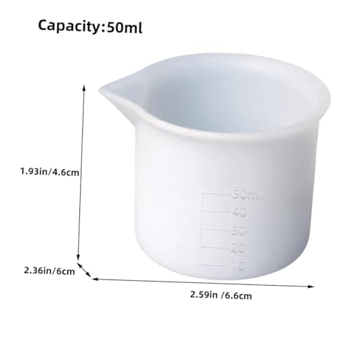 LOLIPPYY 12 Stück Teiliges Silikon Messbecher mit Messmarkierung Langlebige DIY Resin Mischbecher für Präzises Abmessen von Epoxidharz und Gießpulver Flexible Wiederverwendbare Messbecher von LOLIPPYY