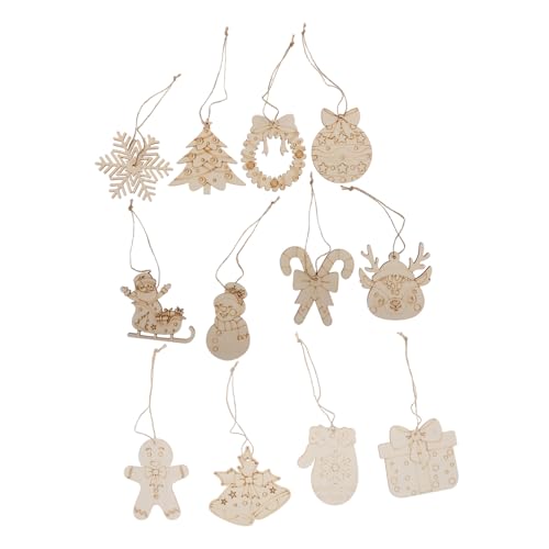 LOLIPPYY 12 Stück Teiliges Unfertige Holzanhänger zum Bemalen DIY Weihnachtsbaumschmuck aus Rohholz mit Juteschnur Kreative Bastelornamente für Festliche Dekorationen und LOLIPPYY 12 Stück Teiliges Unfertige Holzanhänger zum Bemalen DIY Weihnachtsbaumschmuck aus Rohholz mit Juteschnur Kreative Bastelornamente für Festliche Dekorationen und von LOLIPPYY