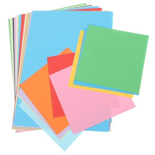 LOLIPPYY 120 Blatt Teiliges Origami Bastelpapier Buntes Doppelseitiges DIY Faltpapier für Kindergarten Malpapier Tonzeichenpapier Bastelkarton für Handarbeiten und Kreative von LOLIPPYY