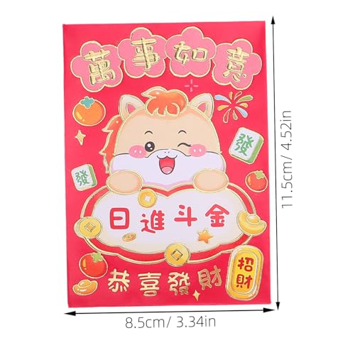 LOLIPPYY 120 Stück Pferde Rote Umschläge Chinesisches Neujahr Rote Packet Umschläge Glücksgeldumschläge für Frühlingsfest Partygeschenk von LOLIPPYY