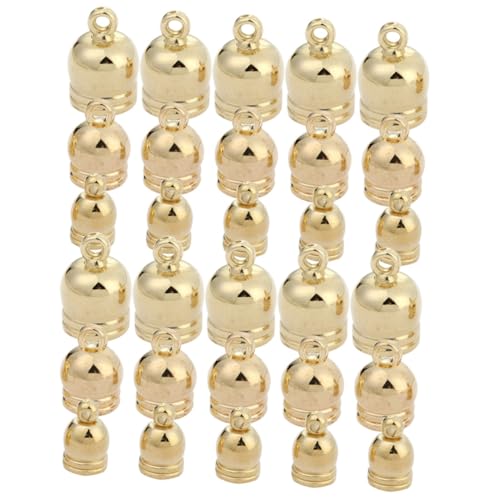 LOLIPPYY 120 Stück Teiliges Endkappen für Schmuckherstellung Verchromte Kordelabschlüsse für Halsketten Armbänder Quetschkalotten für DIY Tassel Accessoires von LOLIPPYY