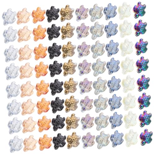 LOLIPPYY 120 Stück Teiliges Perlen mit Bunten Glas Schildkröten Abstandsperlen für Schmuckherstellung DIY Armband und Halskette Basteln Vielseitige Glasperlen zum Auffädeln für Kreative von LOLIPPYY