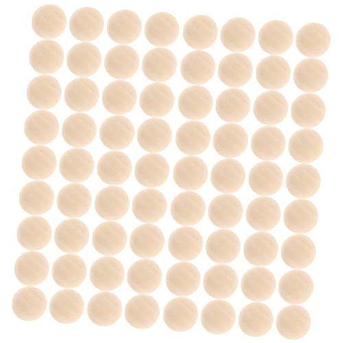 LOLIPPYY 120Stücke Unvollendete Holzperlen DIY Bastelset Halbe Holzperlen für Handwerksprojekte Langlebig und Leicht zu Färben für Dekorationen und Schmuckherstellung von LOLIPPYY